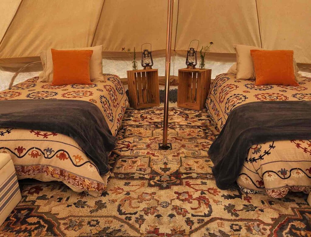 emerald triangle farm stay glamping tent